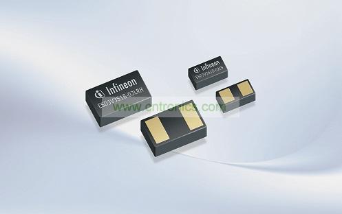 英飛淩最新防靜電二極管麵向低電壓應用