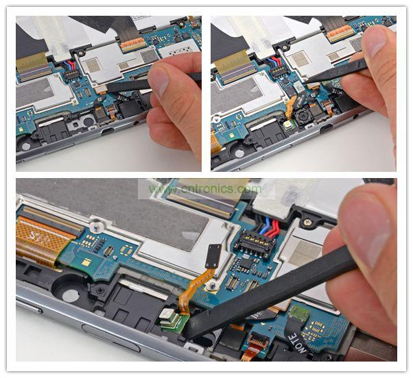 拆前置、後置攝像頭及閃光燈