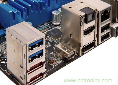 在高檔、新穎的主板，已經開始搭載Thunderbolt高速傳輸接口