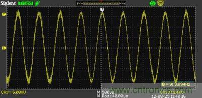 1KHz信號，測量值為913.894Hz