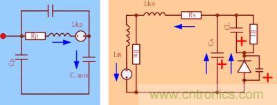 當DS端電壓上升，次級的電壓達到輸出電壓