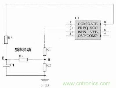 對於采用單顆鏡像電阻設定頻率，比如IR1150