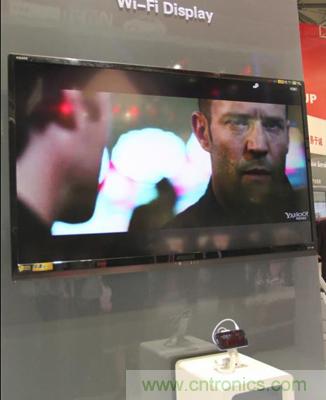 圖3：聯芯LC1811 的"WiFi Display"（同步無線輸出高清視頻）性能演示。