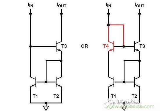 威爾遜電流鏡T4為可選器件，但使用它可改善精度和動態範圍