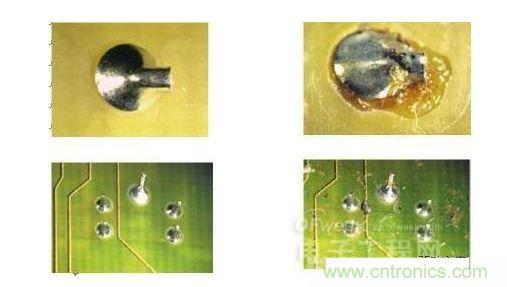 PCB洗板前後對比示意圖