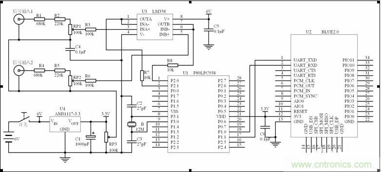 電路解讀：智能藍牙虛擬示波器整體係統電路設計