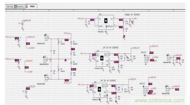 原理圖測試平台和各個節點的仿真值