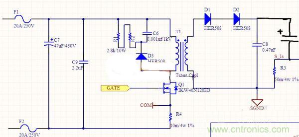 高人指點：反激初級電流波形異常如何解決？