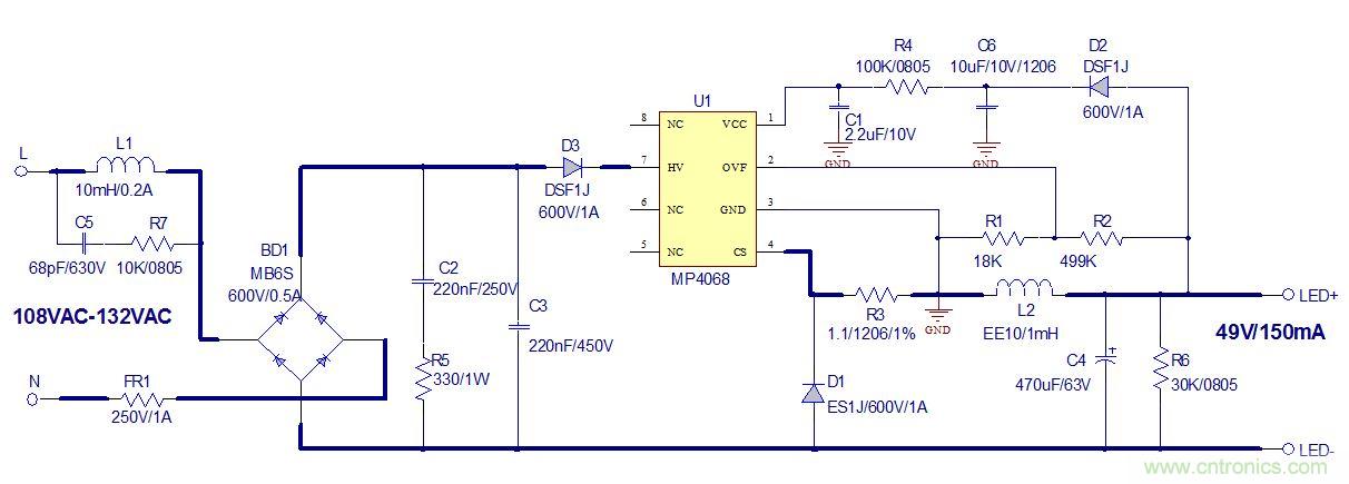 高兼容性、極簡的可控矽調光LED方案設計