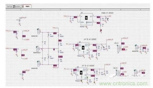 原理圖測試平台和各個節點的仿真值