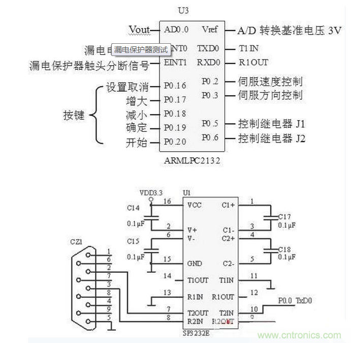 圖4 A/D轉換及控製電路