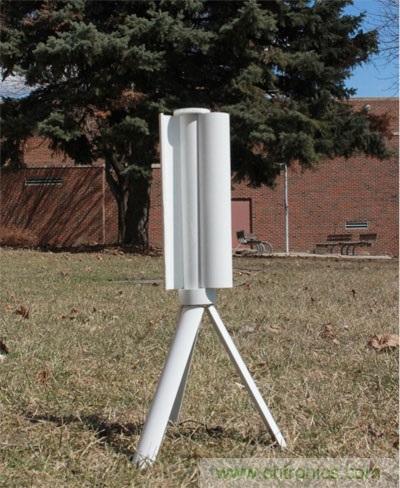 圖3：Skajaquoda的便攜式風力發電機Trinity，能產生15V的電源並儲存於內置15,000mAh鋰聚合物電池中。