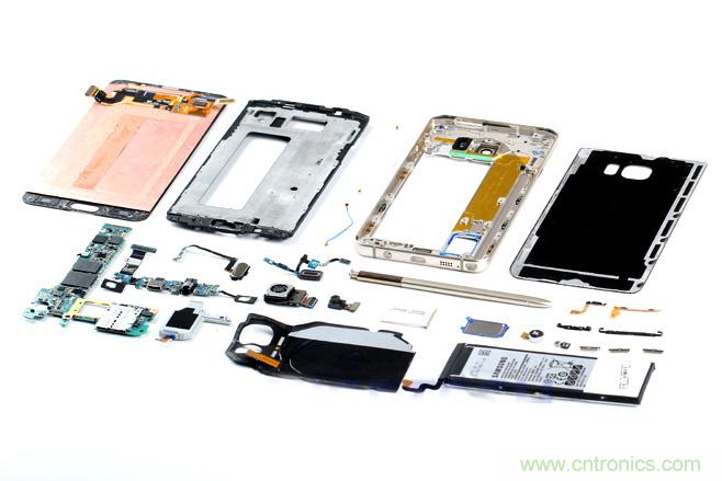 Galaxy Note5拆解，與S係列差距日漸模糊