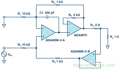 高精度、快速建立的大電流源
