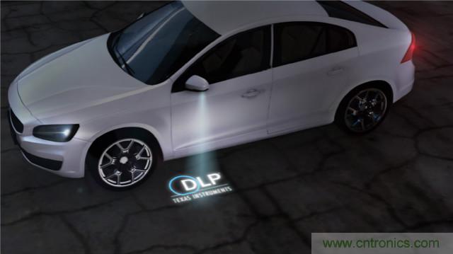 用於汽車外部照明的DLP動態地麵投影技術