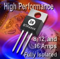 安森美半導體高性能三端雙向可控矽開關元件(TRIAC)產品係列